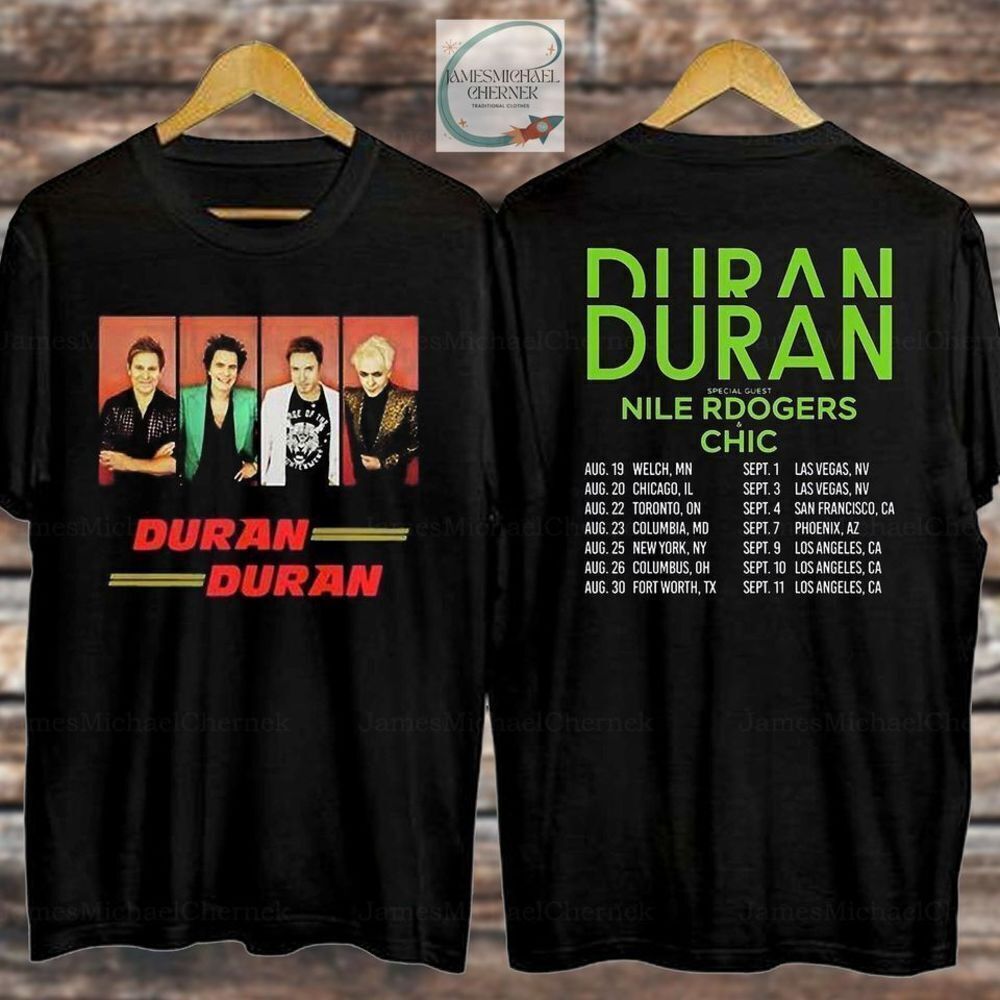 Duran Duran Tour 2023 Retro Pop Band Fan Gift Graphic 2 Sided T-Shirt